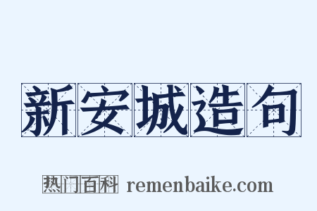 新安城造句是什么意思的图片